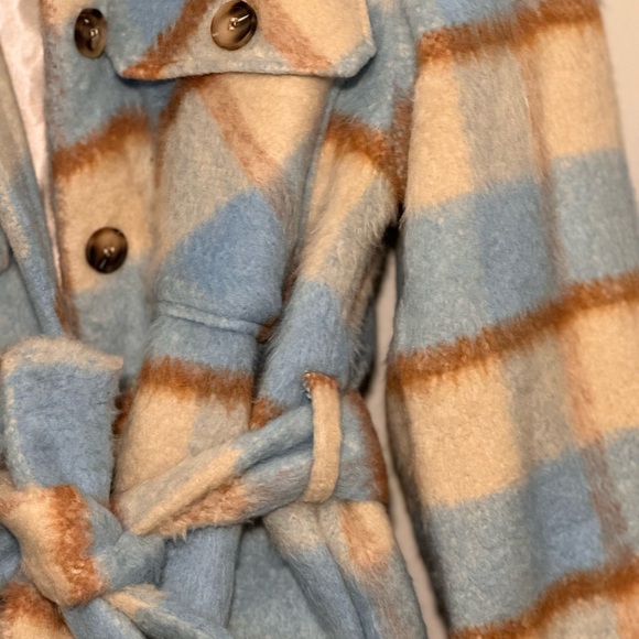 Harrison Jacket in Taupe & Blue by Line & Dot - Picture 6 of 8